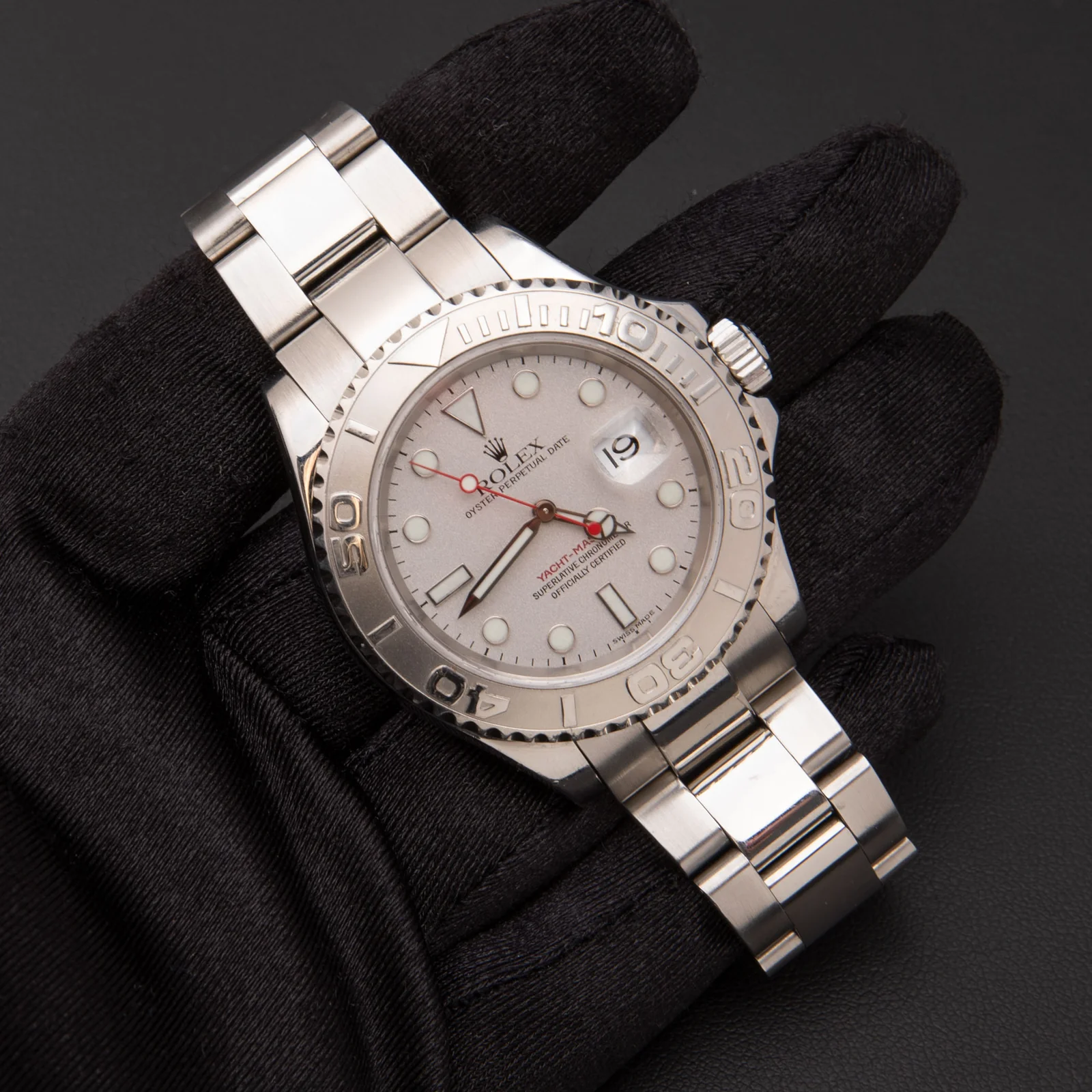 Rolex Yacht-Master 16622 Platinum Timing Bezel 40mm Watch Silver Dial - Image 2