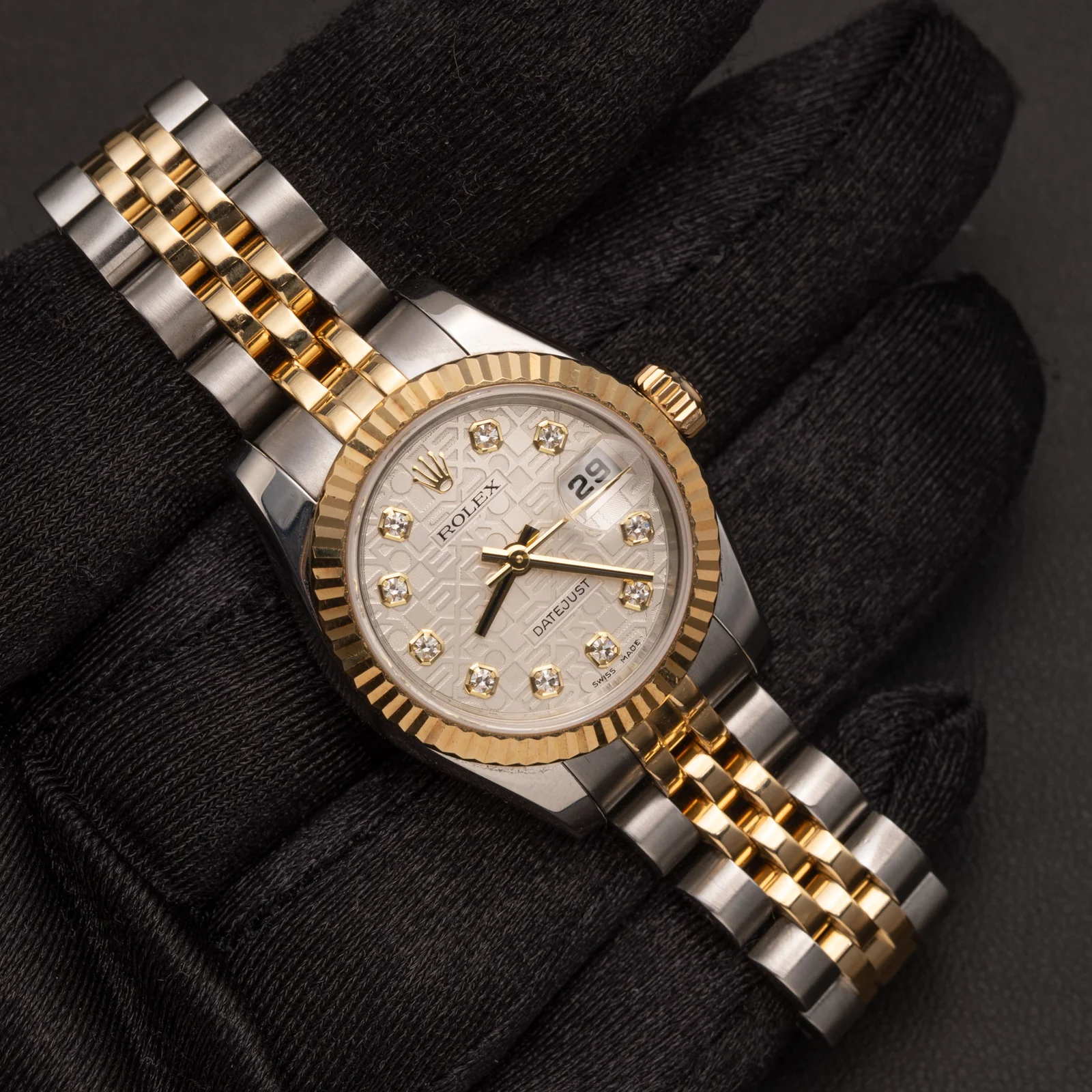 Rolex Datejust 179173 Fluted Bezel Watch 26mm Diamond Anniversary Dial - Image 2