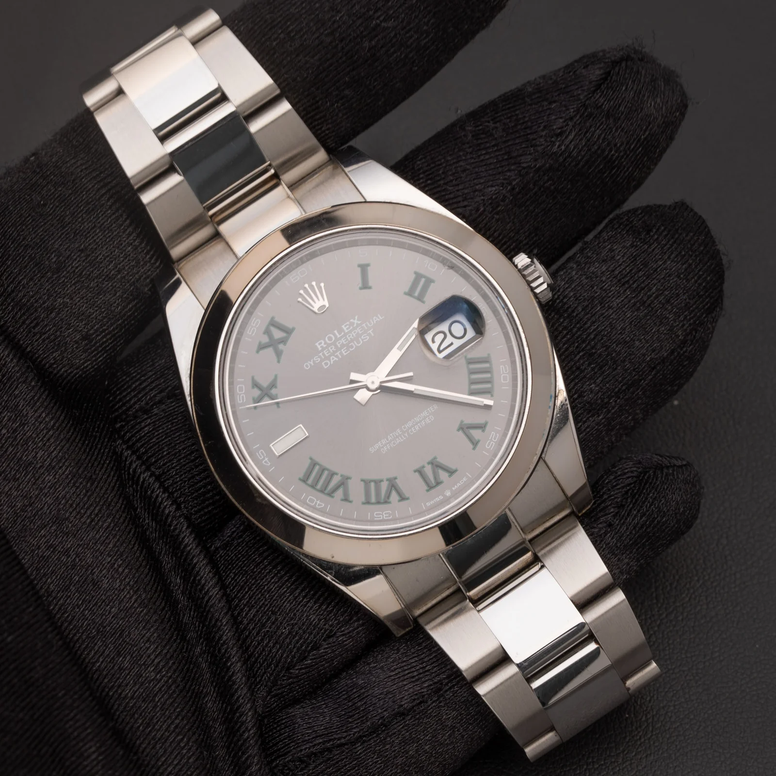 Rolex Datejust 41mm 126300 Watch Wimbledon Gray Green Dial - Image 2