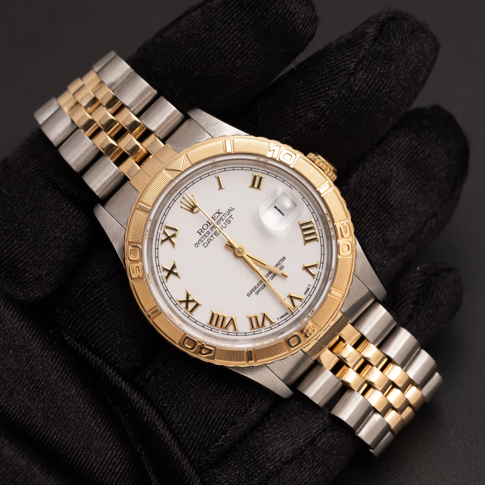 Rolex Datejust 16263 Turn-O-Graph Bezel Watch 36mm White Roman Dial - Image 2