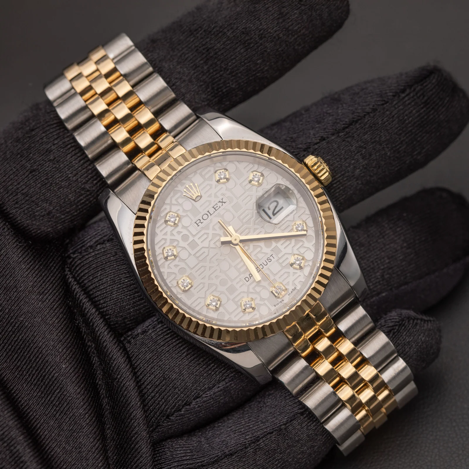 Rolex Datejust 116233 Fluted Bezel Watch 36mm Diamond Anniversary Dial - Image 2