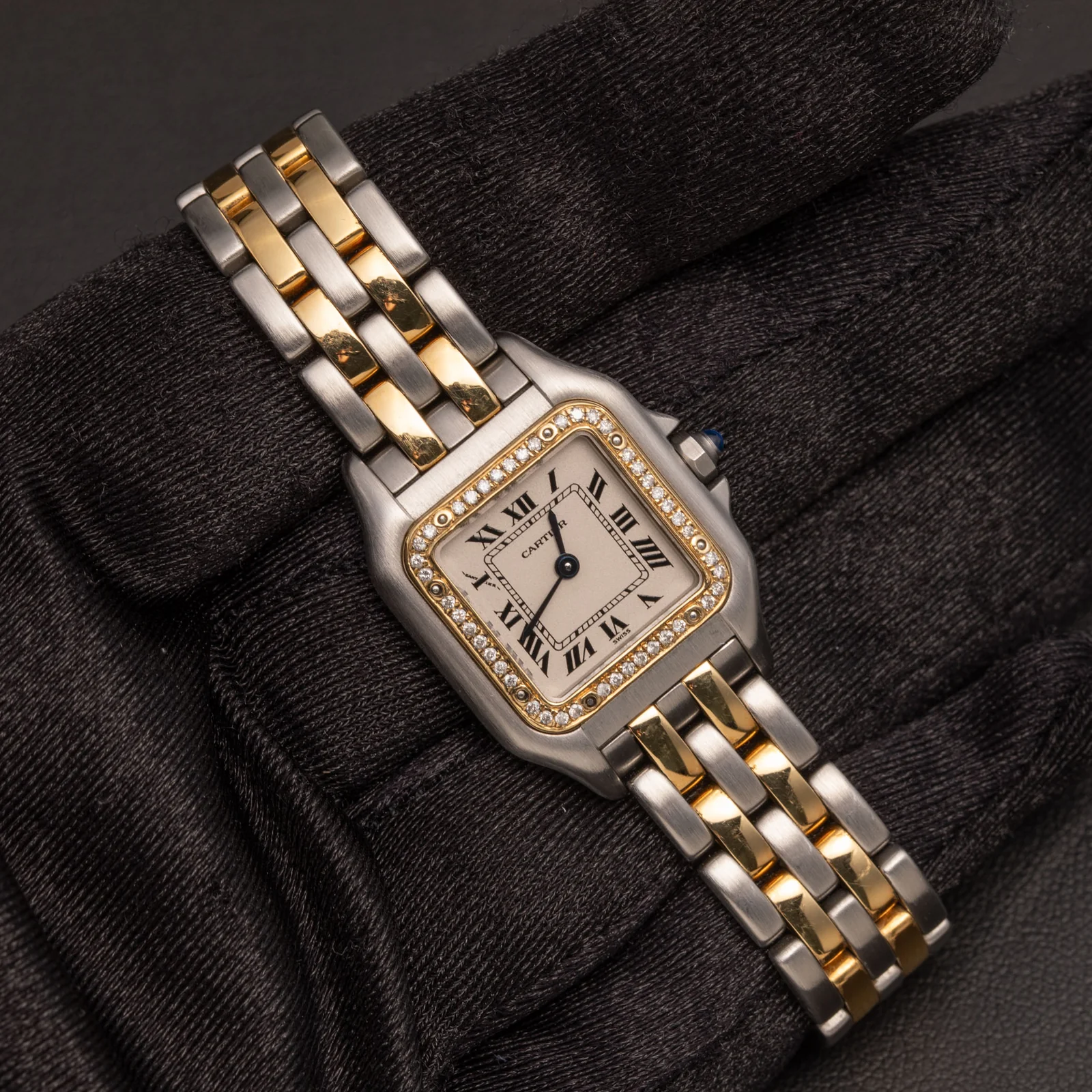 Panthere de Cartier Small Two-Row Watch 18K Gold & Stainless Steel 1120 - Image 2