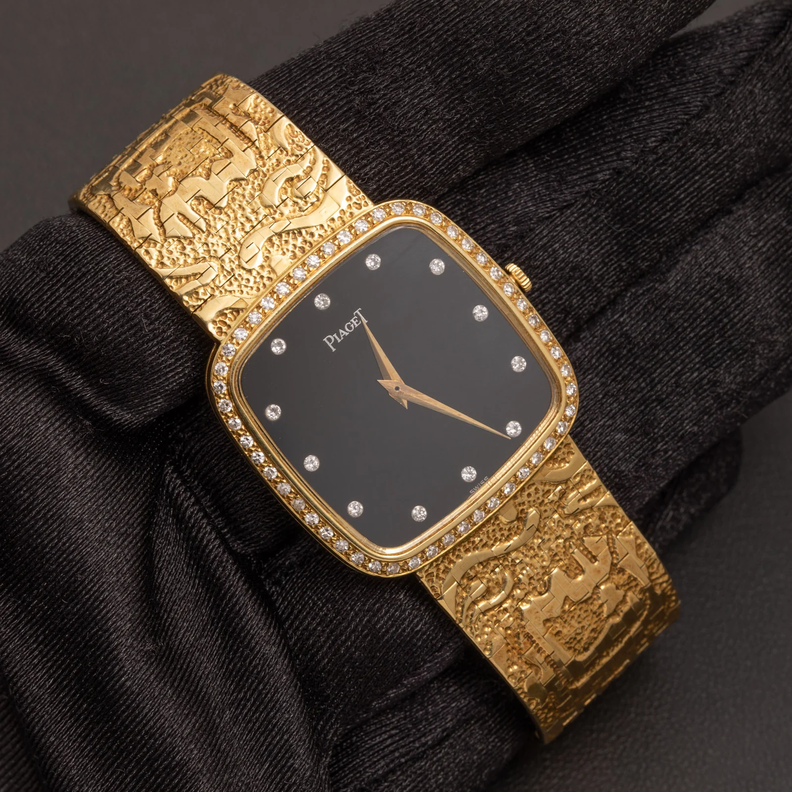 Piaget Vintage 9775 30mm Diamond Watch "Masha Allah" Engraved Bracelet - Image 2