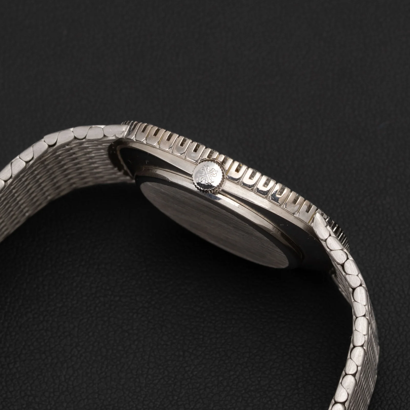 Patek Philippe Golden Ellipse 18K White Gold Watch Blue Diamond Dial - Image 3