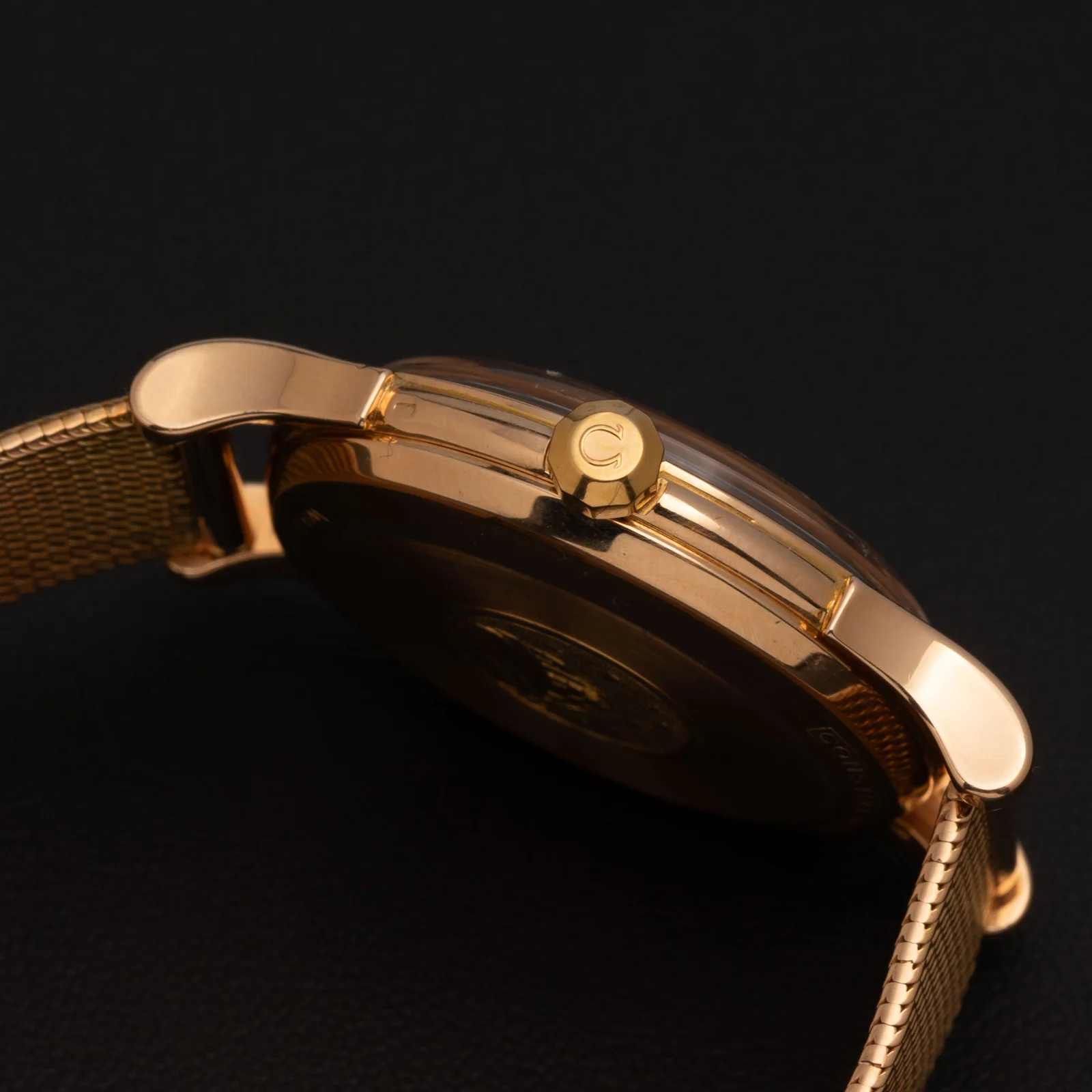 Omega Constellation Vintage 34mm 18K Rose Gold Watch Pie-Pan Champagne Dial - Image 3