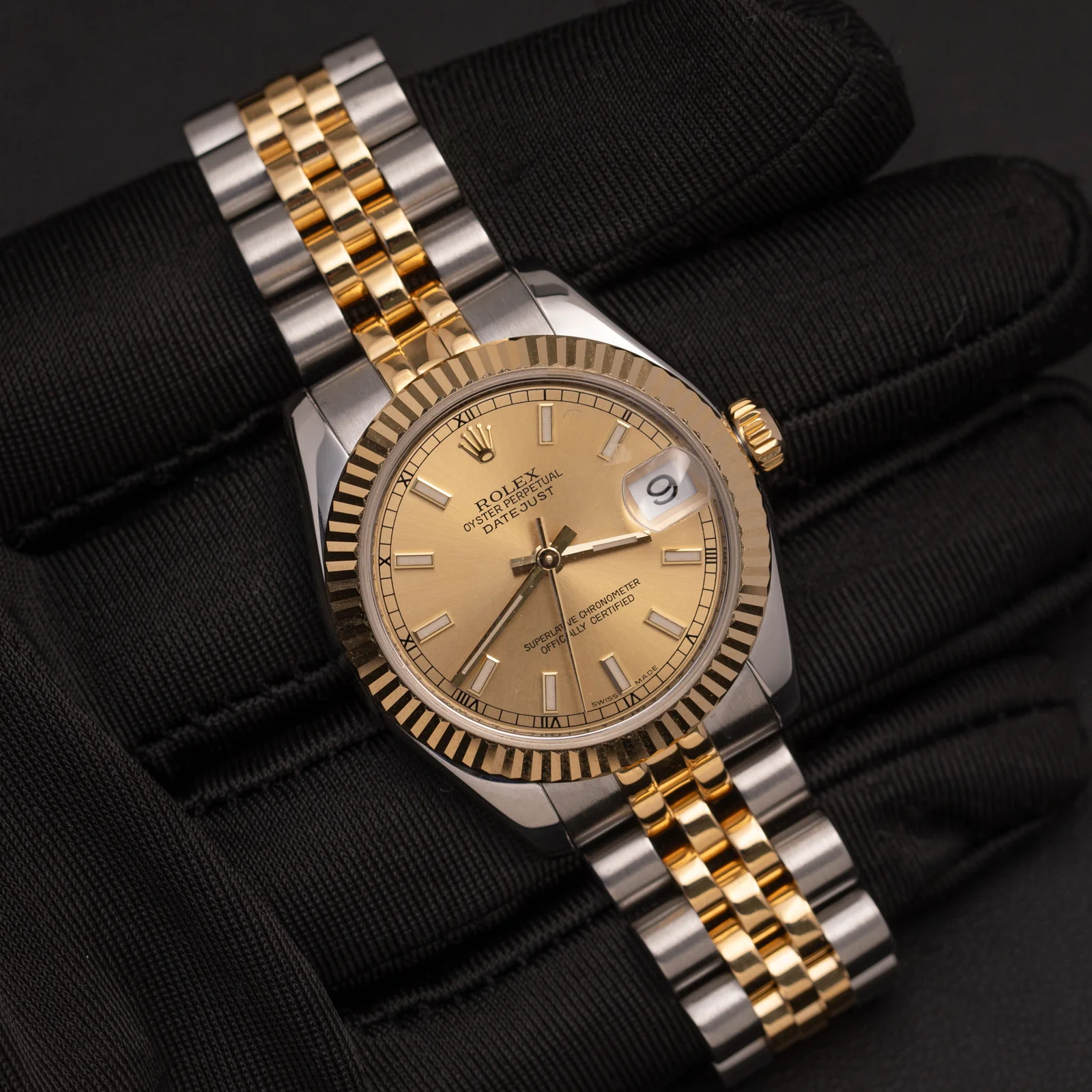 Rolex Datejust 178273 Fluted Bezel Watch 31mm Champagne Index Dial - Image 2
