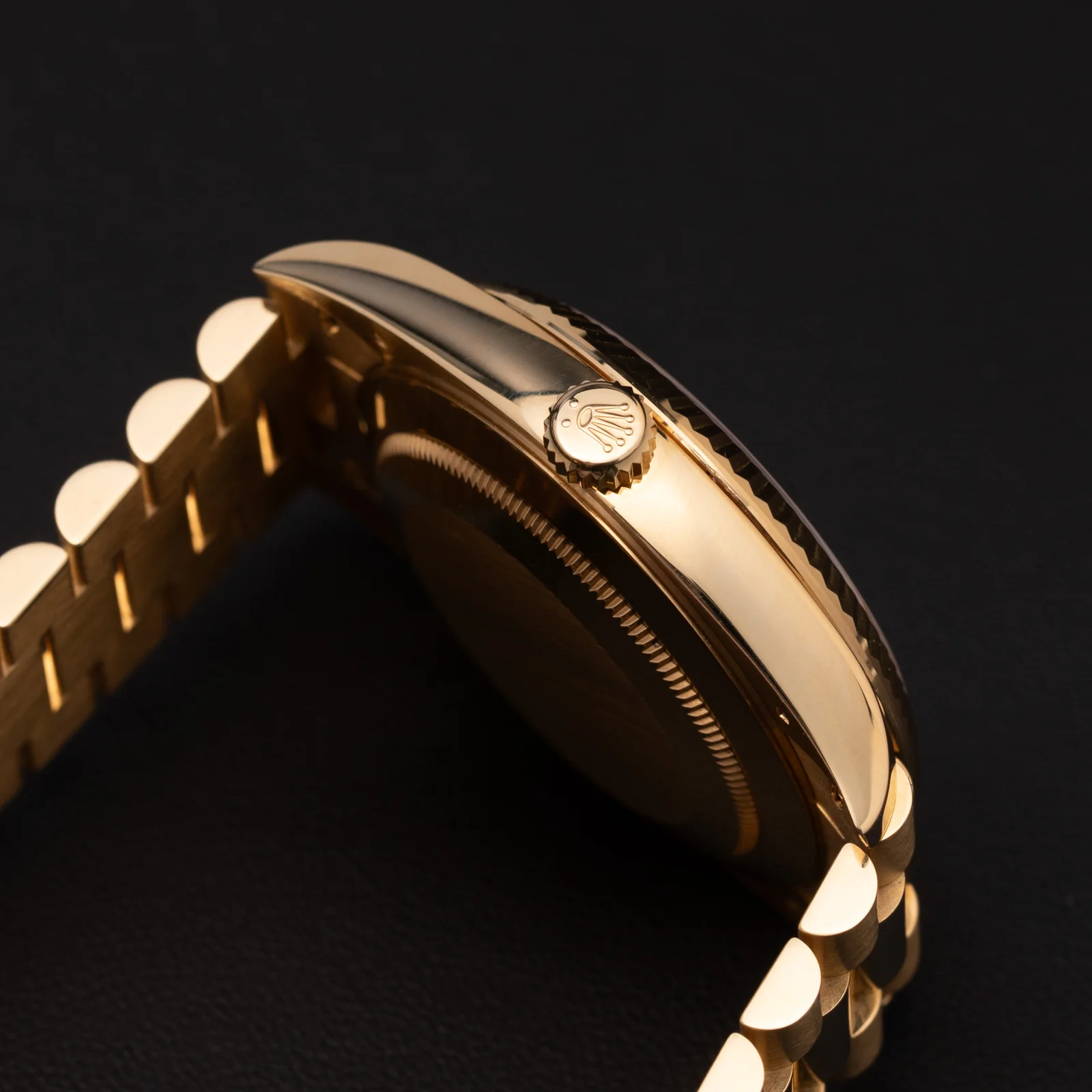 Presidential Rolex Day-Date 228238 18K Yellow Gold Watch 40mm Black Diamond Dial - Image 3