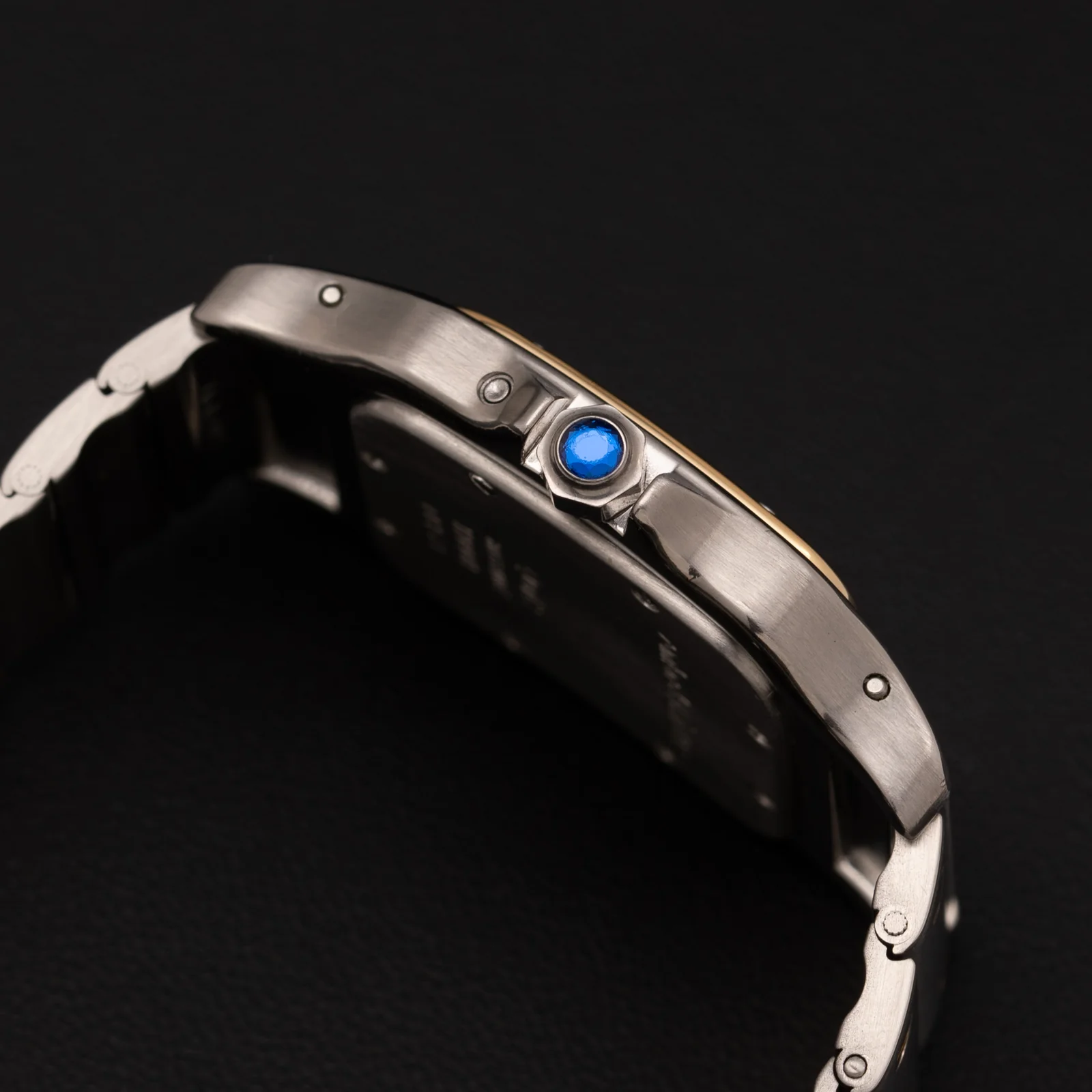Santos de Cartier Galbée 29mm Moonphase 18K Gold & Steel Watch 119901 - Image 3