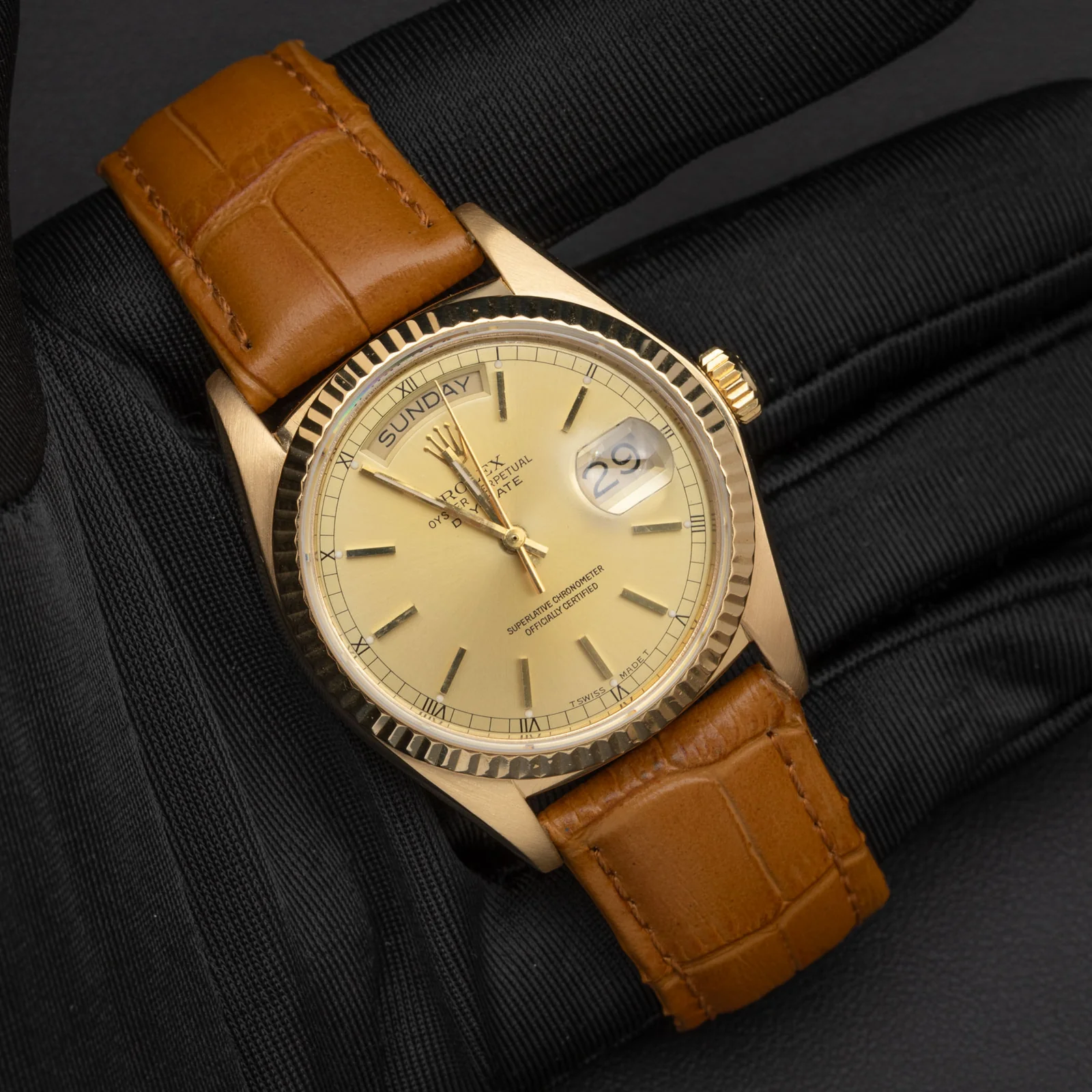 Presidential Rolex Day-Date 18038 36mm Watch Champagne Dial 18K Yellow Gold - Image 2