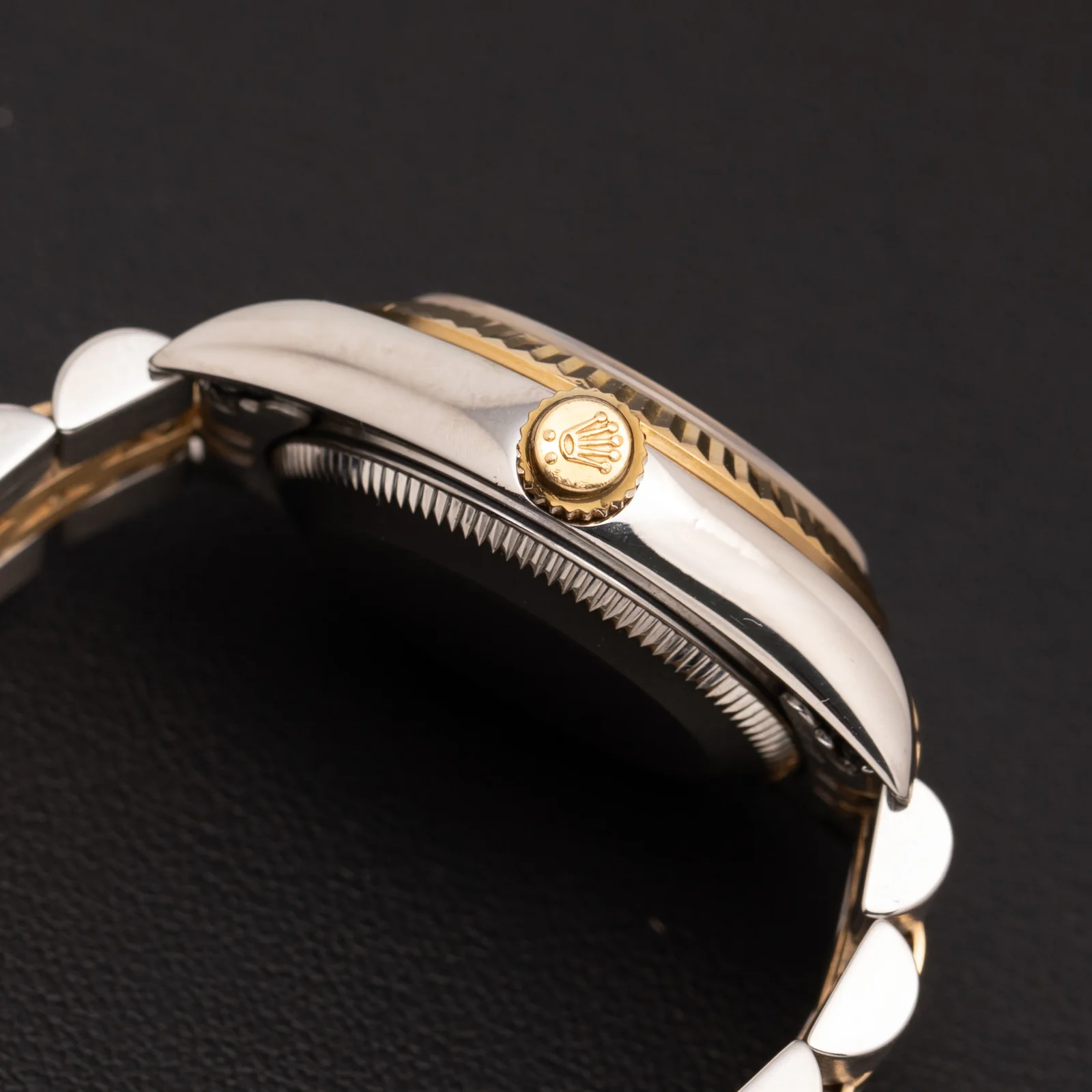 Rolex Oyster Perpetual 76193 Fluted Bezel Watch 24mm Champagne Index Dial - Image 3