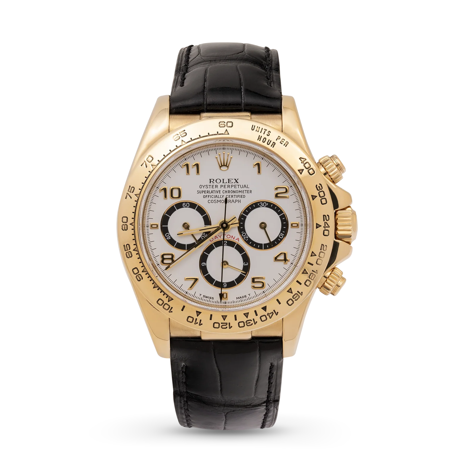Rolex Cosmograph Daytona 16518 18K Yellow Gold Watch 40mm White Dial
