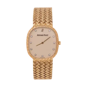 Audemars Piguet Ellipse Tonneau Factory Diamond Cream Dial 29mm Watch 18K Rose Gold