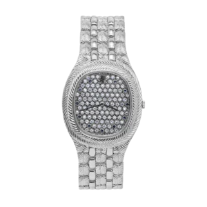 Audemars Piguet Ellipse Tonneau Factory Diamond Dial 30mm Vintage Watch 18K White Gold
