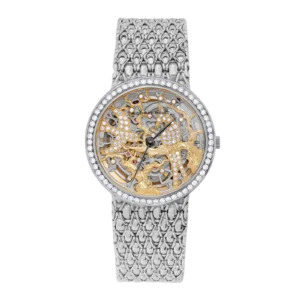 Audemars Piguet Vintage 33mm Skeletonized Diamond Birds Watch 18K White Gold