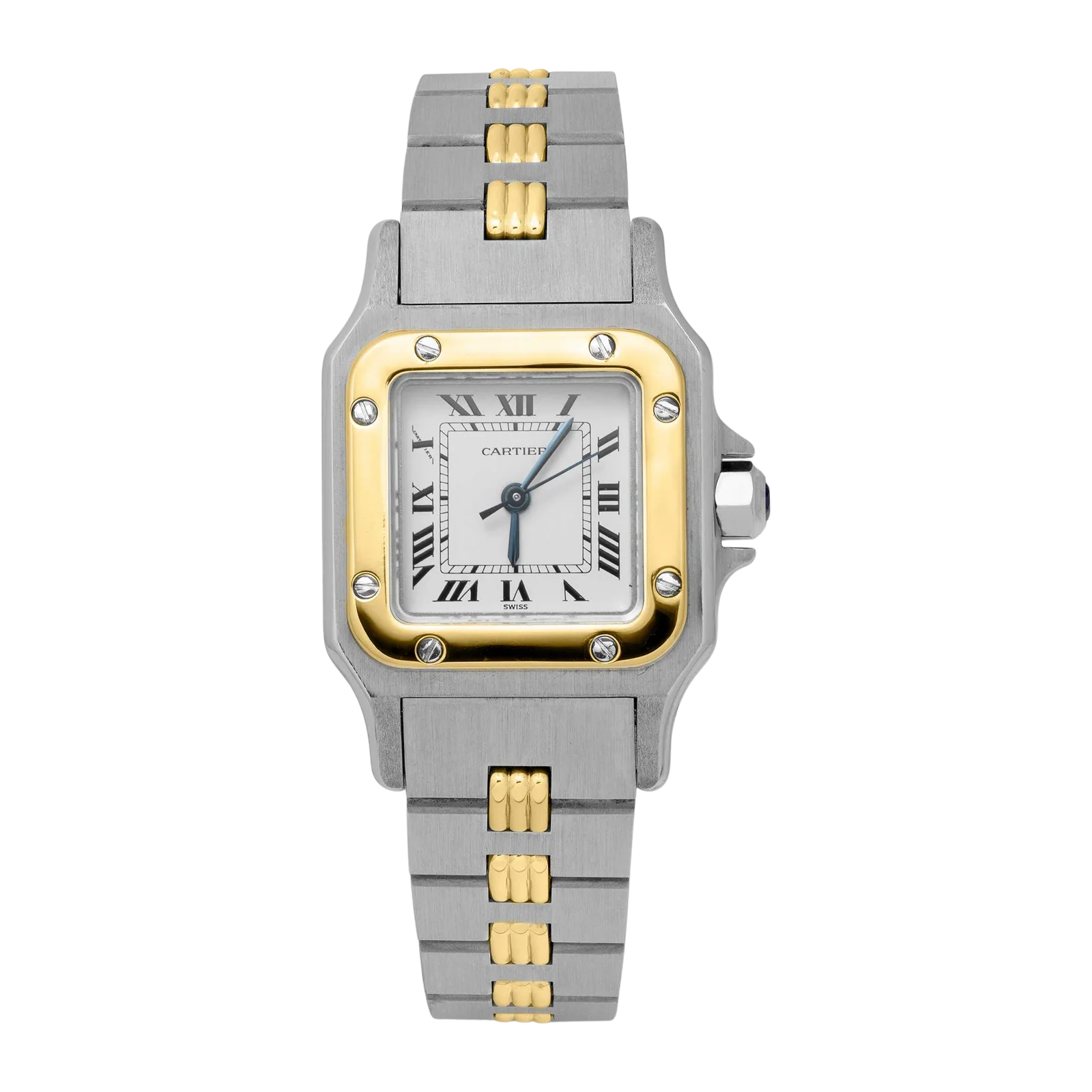 Cartier Santos Carrée 24mm 18K Gold & Steel Watch 0902