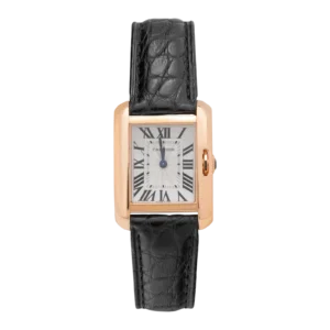 Cartier Tank Anglaise 23mm Roman Dial Watch 18K Rose Gold 3580