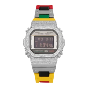 G-Shock DW5610MT-1 Black Dial White Diamond Watch | 3.90ct