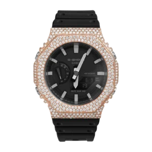 G-Shock GA2100-1A Black Dial Rose Diamond Watch | 7.90ct