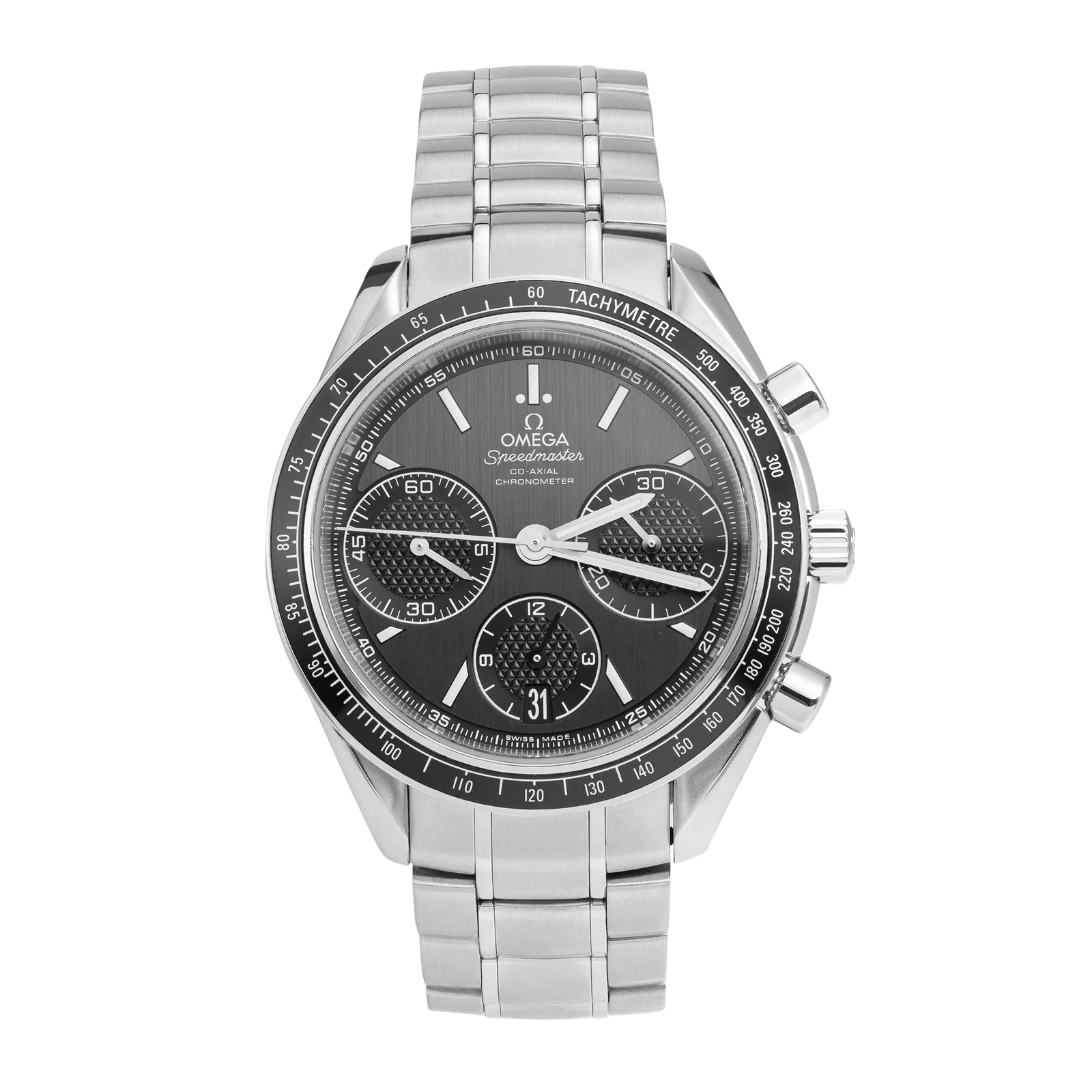Omega Speedmaster 326.30.40.50.01.001 Racing Chronograph 40mm Stainless Steel Watch Black Dial