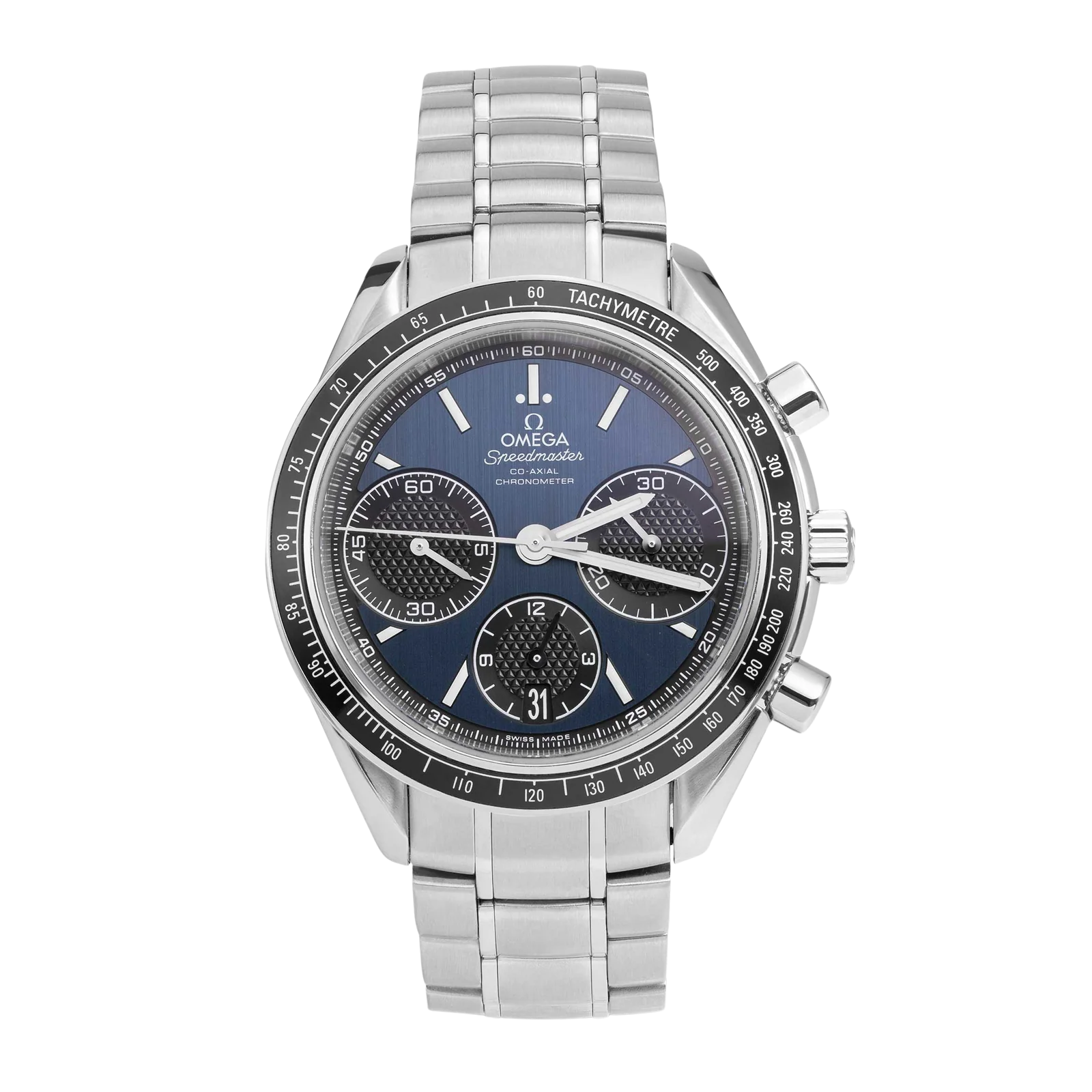 Omega Speedmaster 326.30.40.50.03.001 Racing Chronograph 40mm Stainless Steel Watch Blue Dial