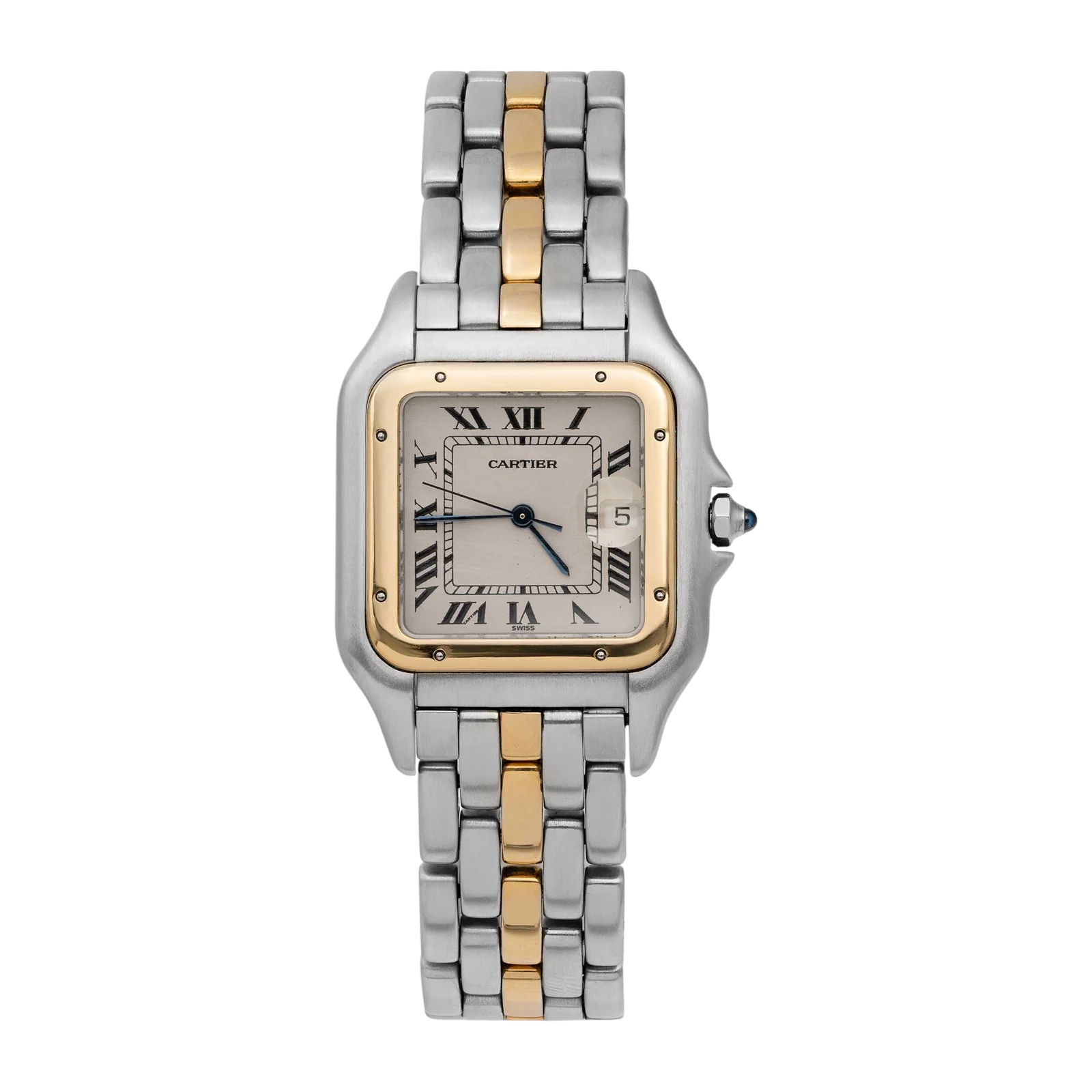 Panthere de Cartier Jumbo One-Row Watch 18K Gold & Steel 187957
