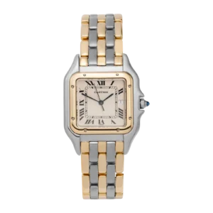 Panthere de Cartier Jumbo Three-Row Watch 18K Gold & Steel 83957