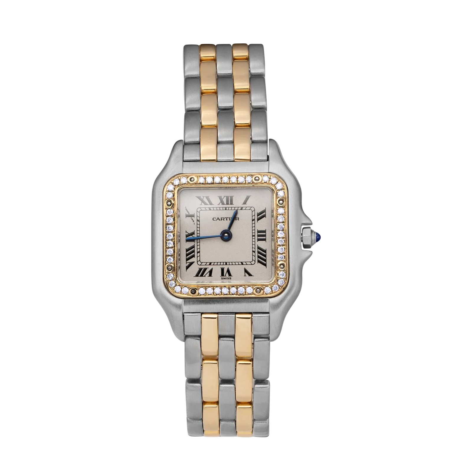 Panthere de Cartier Small Two-Row Watch 18K Gold & Stainless Steel 1120
