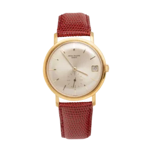 Patek Philippe Calatrava Leather Bracelet 18K Yellow Gold Watch