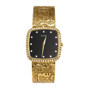 Piaget Vintage 9775 30mm Diamond Watch "Masha Allah" Engraved Bracelet
