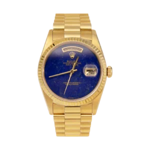 Presidential Rolex 36mm Day-Date 18038 Lapis Dial Yellow Gold Watch