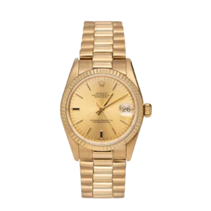 Presidential Rolex Datejust 6827 Fluted Bezel Watch 31mm Champagne Dial