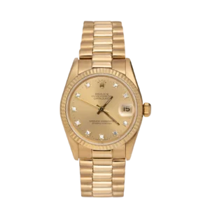Presidential Rolex Datejust 68278 Fluted Bezel Watch 31mm Diamond Dial