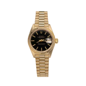 Presidential Rolex Datejust 69178 Fluted Bezel Watch 26mm Black Index Dial