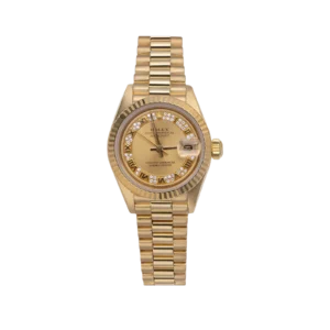 Presidential Rolex Datejust 69178 Fluted Bezel Watch 26mm Champagne Myriad Diamond Dial