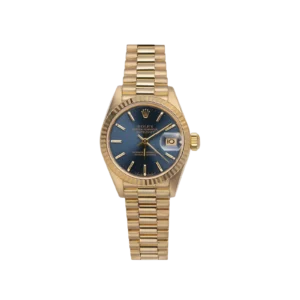 Presidential Rolex Datejust 69178 Fluted Bezel Watch 26mm Dark Blue Index Dial