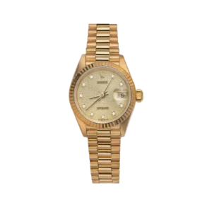 Presidential Rolex Datejust 69178 Fluted Bezel Watch 26mm Factory Diamond Anniversary Dial