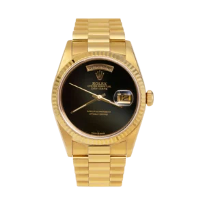 Presidential Rolex Day-Date 18038 Watch 36mm Black Onyx Dial 18K Yellow Gold