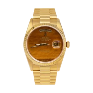 Presidential Rolex Day-Date 18038 Watch 36mm Tiger Eye Dial 18K Yellow Gold