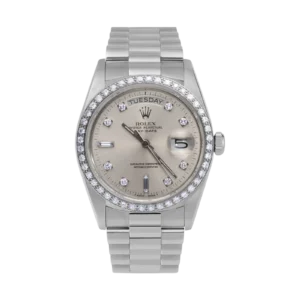 Presidential Rolex Day-Date 18046 Platinum 36mm Watch Factory Diamond Dial