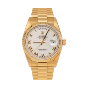 Presidential Rolex Day-Date 18238 Watch 36mm White Dial 18K Yellow Gold