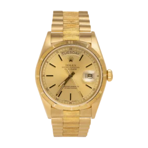Presidential Rolex Day-Date Bark 18078 Watch 36mm Champagne Dial 18K Yellow Gold
