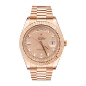 Presidential Rolex Day-Date II 218235 18K Gold Watch 41mm Rose Dial