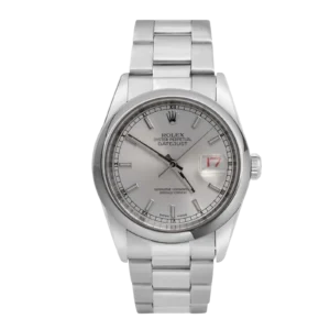 Rolex Datejust 116200 Smooth Bezel Watch 36mm Silver Dial