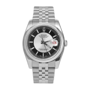 Rolex Datejust 116200 Smooth Bezel Watch 36mm "Tuxedo" Black & White Dial
