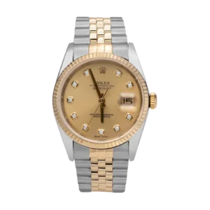Rolex Datejust 116233 Fluted Bezel Watch 36mm Factory Diamond Champagne Dial
