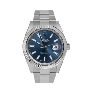 Rolex Datejust 116334 Fluted Bezel Watch 41mm Blue Index Dial