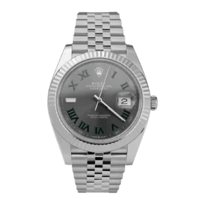 Rolex Datejust 126334 Fluted Bezel Watch 41mm "Wimbledon" Gray Dial