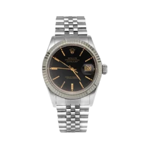 Rolex Datejust 16013 Fluted Bezel Watch 36mm Black Dial