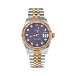 Rolex Datejust 16013 Fluted Bezel Watch 36mm Blue Diamond Dial