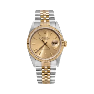Rolex Datejust 16013 Fluted Bezel Watch 36mm Index Champagne Dial